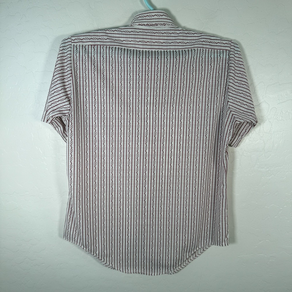 Vintage Arrow Shirt Mens 15.5 Button Up Short Sleeve Knits Polyester Nylon - Picture 4 of 8